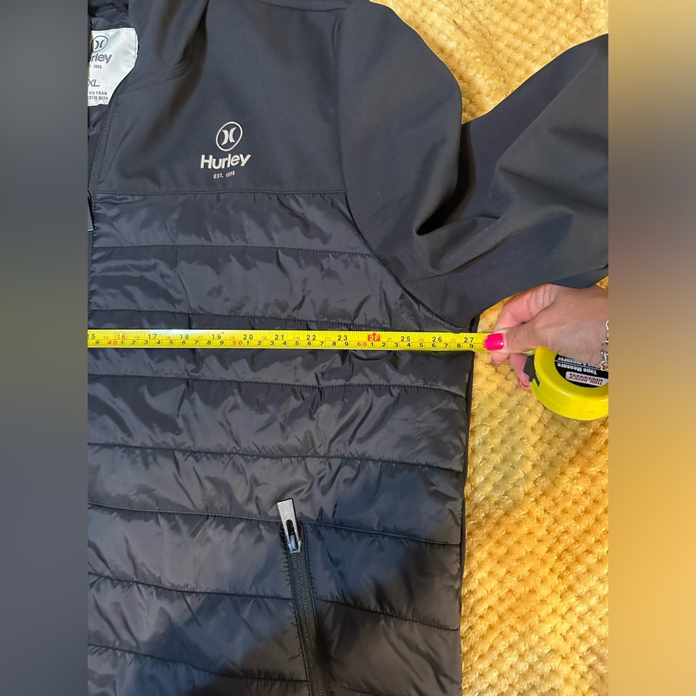 Hurley Jacket-Sonora Softshell Windproof Hybrid Jacket Quilted Puffer Jacket - Picture 2 of 9